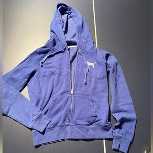 PINK Victoria's Secret Blue Hoodie Sweater
